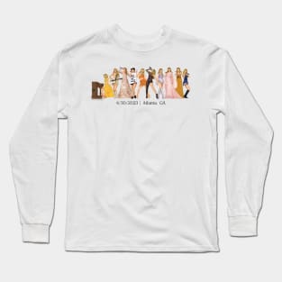 4/30 Atlanta Iconic Outfits Eras Lineup Long Sleeve T-Shirt